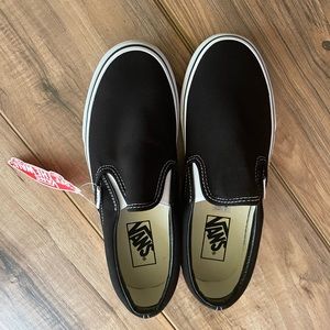 Women’s Black Slip On Vans Size 8